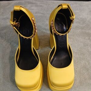 Versace Bold Yellow Platform Heels
